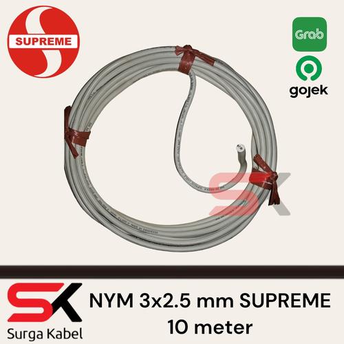 [EZM.1080035] NYM 3x2.5 mm SUPREME 10 meter/ Kabel kawat putih 3 x 2.5 mm meteran