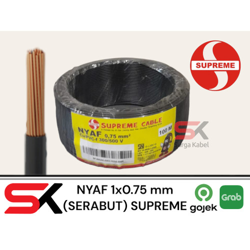[EZM.1080159] NYAF 1x0.75mm SUPREME/ NYAF 0.75mm/ Kabel serabut 1 x 0.75/ FLEXIBLE