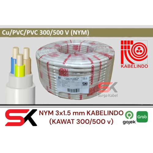 [EZM.1080196] NYM 3x1.5mm KABELINDO/ NYM 3 x 1.5mm/ KABEL KAWAT 3x1,5mm/ 3 x 1,5mm
