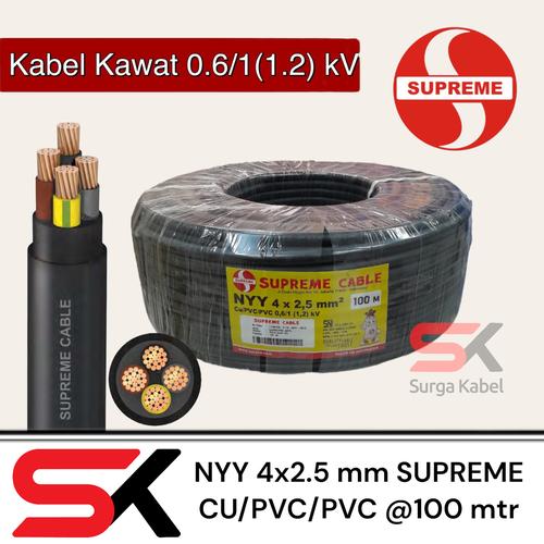 [EZM.1080202] KABEL NYY 4x2.5mm SUPREME/ KABEL TUFUR 4 x 2.5mm/ KABEL KAWAT/ ENGKEL
