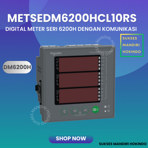 [EZM.1110308] Digital Meter Schneider DM6200H METSEDM6200HCL10RS LED Original SNI