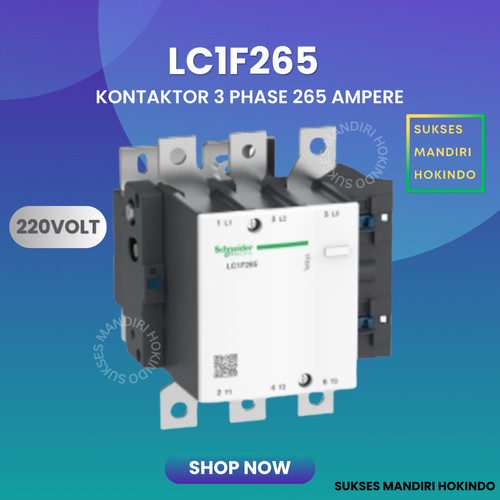 [EZM.1110314] Kontaktor 3 Phase 265 Amper Contactor 3P 265A LC1F265 Schneider ORISNI