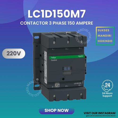 [EZM.1110320] Kontaktor 3P 150A 3 Phase 150 Ampere Schneider LC1D150M7 220V ORI SNI