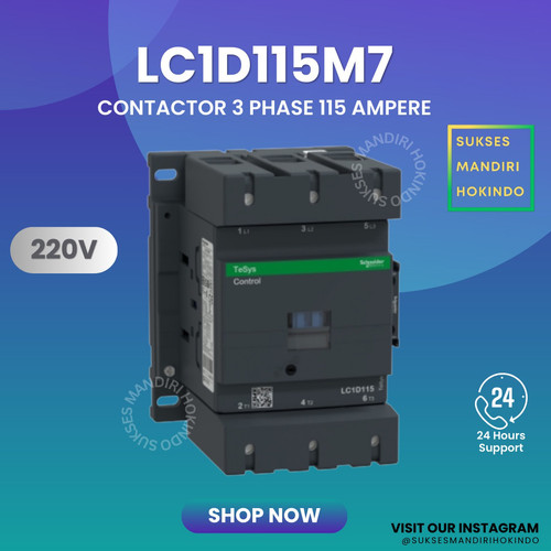 [EZM.1110321] Kontaktor 3 Phase 115 Ampere Contactor 3 Pas 100 Amper Schneider ORI