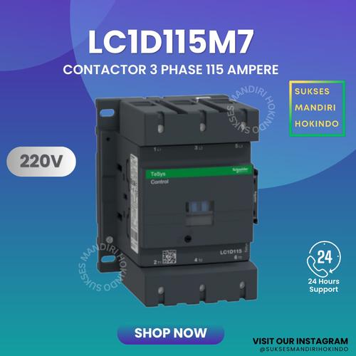 [EZM.1110321] Kontaktor 3 Phase 115 Ampere Contactor 3 Pas 100 Amper Schneider ORI