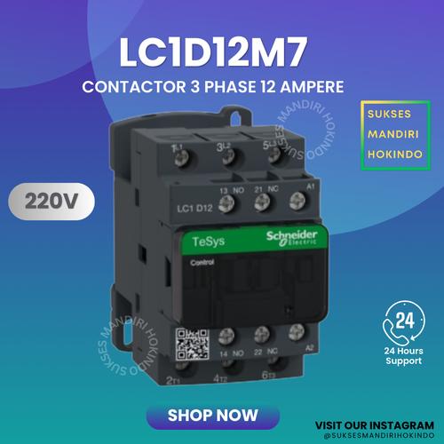 [EZM.1110331] Kontaktor 3 Pas 12 Ampere Contactor 3P 12A Schneider LC1D12M7 220V ORI