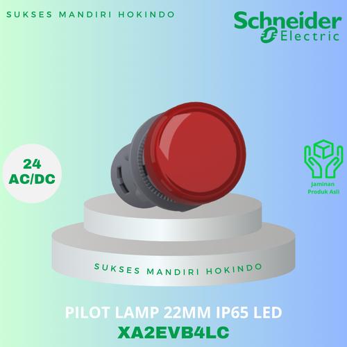 [EZM.1110336] Pilot Lamp Merah 24V AC DC LED Schneider Easy Harmony XA2EVB4LC ORI