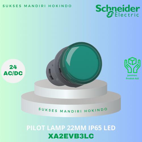 [EZM.1110337] Pilot Lamp Hijau Lampu Indikator 24V AC DC LED Schneider XA2EVB3LC ORI