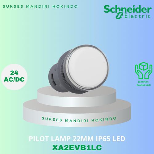 [EZM.1110338] Pilot Lamp Putih 24V AC DC LED Schneider Easy Harmony XA2EVB2LC ORI