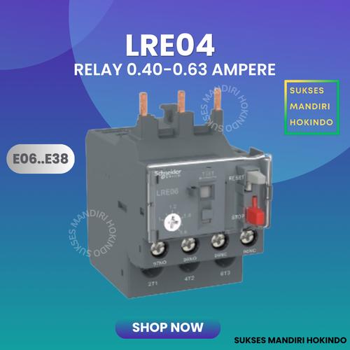[EZM.1110392] LRE04 0,40 - 0,63 A Thermal Overload Relay LRE 04 Schneider ORI SNI