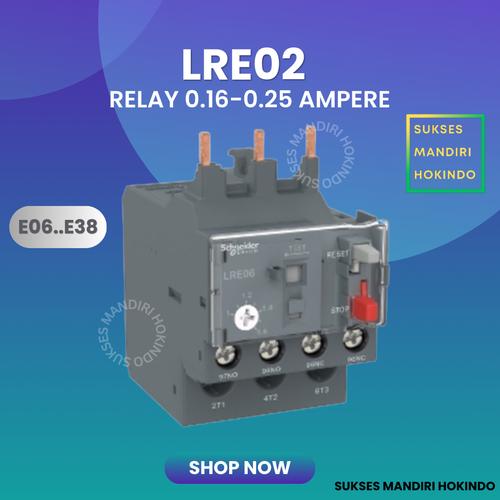 [EZM.1110394] LRE 02 Thermal Overload Relay LRE02 Schneider 0,16 - 0,25 A ORI SNI