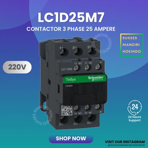 [EZM.1110441] Kontaktor 3P 25A 3 Phase 25 Ampere LC1D25M7 Schneider Contactor ORI