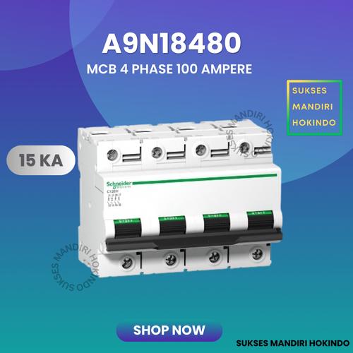 [EZM.1110542] MCB C120H 4P 100A 4 Phase 100 Ampere 15kA Schneider Original SNI