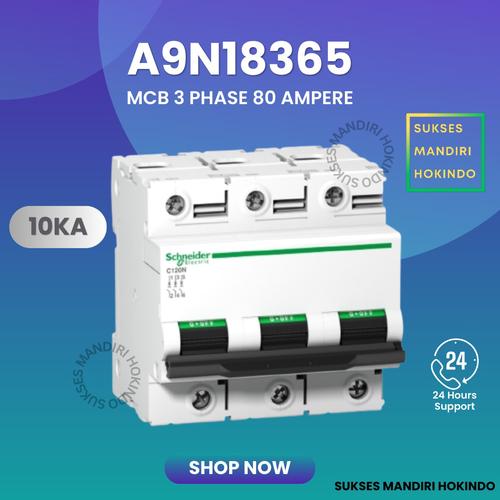 [EZM.1110549] MCB C120N 3 Phase 80 Ampere 10kA 3P 80A Schneider Original SNI