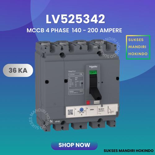 [EZM.1110558] MCCB 4P 200A TM200D Breaker CVS250F 36kA Schneider ORI SNI LV525342