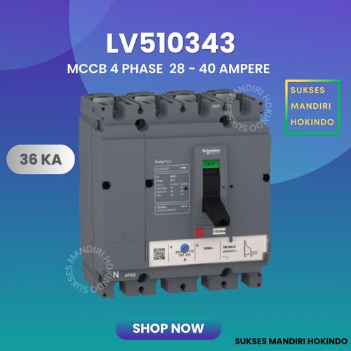 [EZM.1110564] Breaker 4 Phase 40 Ampere CVS100F 36kA Schneider Original SNI LV510343