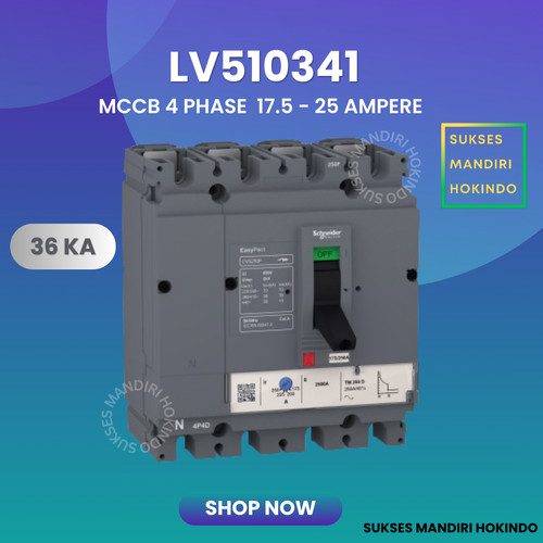 [EZM.1110566] Breaker 4 Phase 25 Ampere CVS100F 36kA Schneider Original SNI LV510341