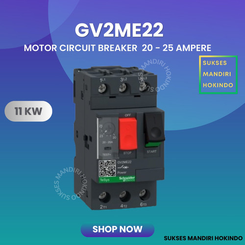 [EZM.1110587] Schneider GV2ME22 Motor Circuit Breaker 20 - 25 Ampere Original SNI