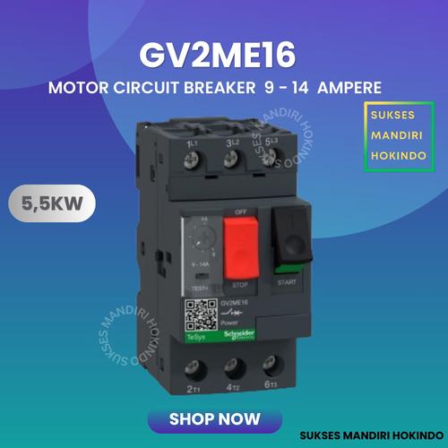 [EZM.1110590] Schneider GV2ME16 Motor Circuit Breaker 9 - 14 Ampere Original SNI GV2