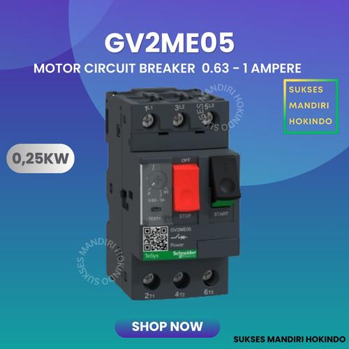 [EZM.1110596] Schneider GV2ME05 Motor Circuit Breaker 0,63 - 1 Ampere Original SNI