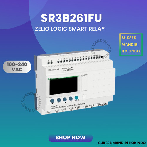 [EZM.1110677] Schneider SR3B261FU 100 - 240 V AC Zelio Logic Original SNI