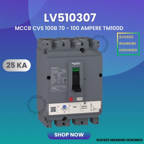 [EZM.1110686] MCCB 3P 100A 25kA CVS100 B TM100D LV510307 Schneider Original SNI