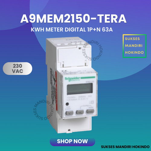 [EZM.1110708] KWH Power Meter Digital 1 Phase 63 Ampere IEM2150 230VAC Schneider ORI
