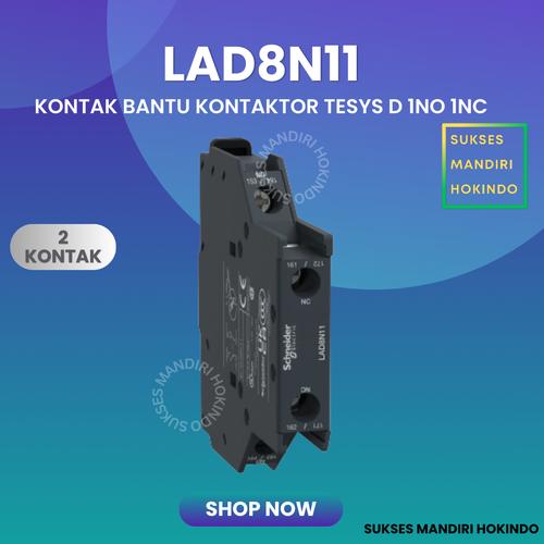 [EZM.1110717] Kontak Bantu 1NO 1NC LAD8N11 Schneider TeSys D Original SNI 2 Contact