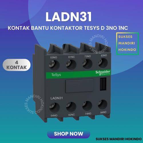 [EZM.1110718] Kontak Bantu 3NO 1NC LADN31 Schneider TeSys D Original SNI 4 Contact