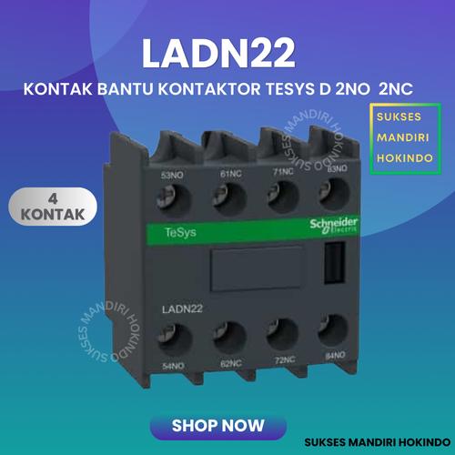 [EZM.1110721] Kontak Bantu 2NO 2NC LADN22 Schneider TeSys D OriginalSNI Schneider 4P