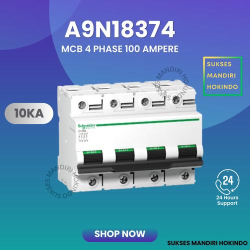 [EZM.1110728] MCB 4 Phase 100 Ampere C120N Schneider 500 VDC Original SNI
