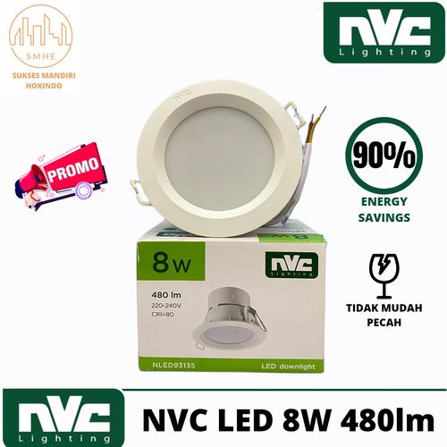 [EZM.1110730] Lampu LED 8 Watt 480lm 540lm 220-240 Volt NVC DOWNLIGHT Cahaya Putih