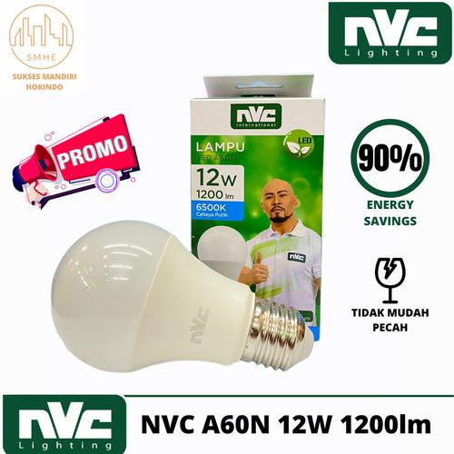 [EZM.1110733] Lampu 12 Watt Bohlam Cahaya Putih NVC A60N 12Watt 1200lm Original SNI
