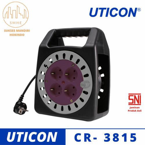 [EZM.1110751] Uticon Kabel Gulung Panjang 15 meter CR-3815 4 Lubang Original SNI
