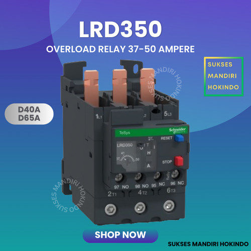 [EZM.1110821] LRD350 LRD 350 Thermal Overload Relay Schneider Original Kontak Bantu