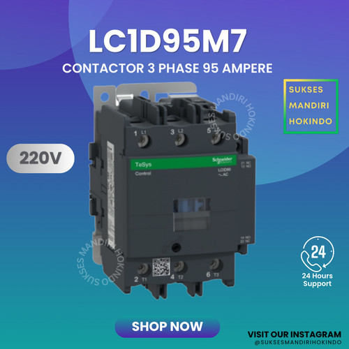 [EZM.1110869] Kontaktor 3P 125A 3 Phase 125 Ampere LC1D95M7 SNI Contactor Schneider