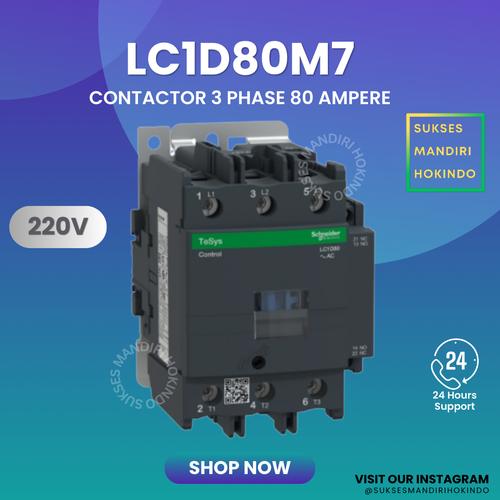 [EZM.1110870] Kontaktor 3P 125A 3 Phase 125 Ampere LC1D80M7 SNI Contactor Schneider