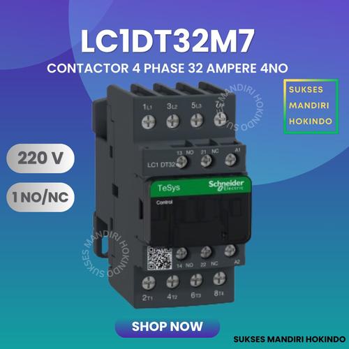 [EZM.1110894] Kontaktor 4P 32A 4 Phase 32 Ampere LC1DT32M7 Contactor 4Pole Schneider