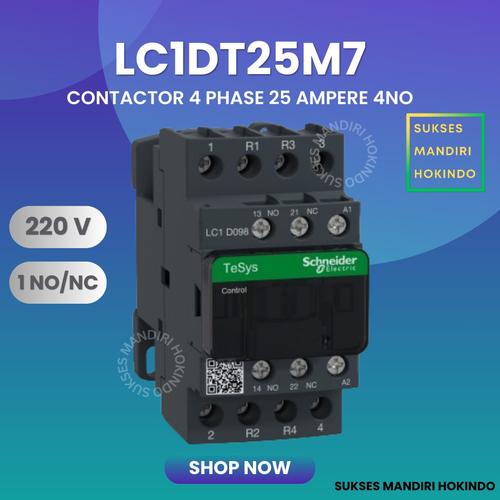 [EZM.1110896] Kontaktor 4P 25A 4 Phase 25 Ampere LC1DT25M7 Contactor 4Pole Schneider