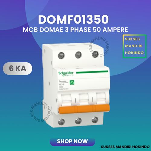 [EZM.1110900] MCB 3 Phase 50 Ampere 3p 50a 3pole Schneider Domae Baru 6kA ORI SNI