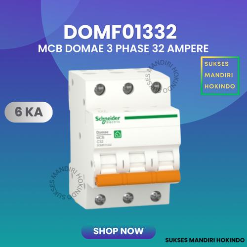 [EZM.1110902] MCB 3 Phase 32 Ampere 3p 32a 3pole Schneider Domae Baru 6kA ORI SNI