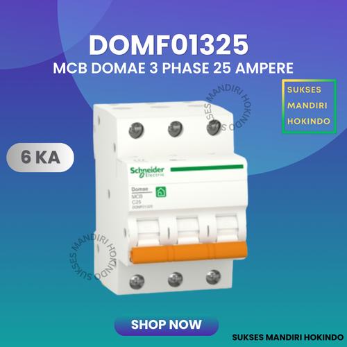 [EZM.1110903] MCB 3 Phase 25 Ampere 3p 25a 3pole Schneider Domae Baru 6kA ORI SNI