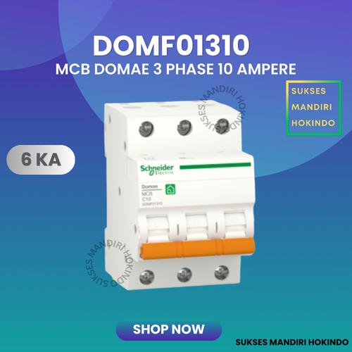 [EZM.1110906] MCB 3 Phase 10 Ampere 3p 10a 3pole Schneider Domae Baru 6kA ORI SNI