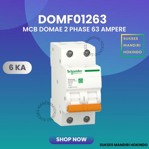 [EZM.1110908] MCB 2 Phase 63 Ampere 2p 63a 2pole Schneider Domae Baru 6kA ORI SNI