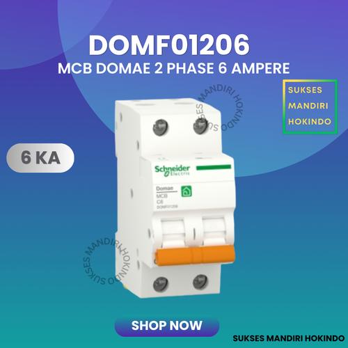 [EZM.1110915] MCB 2 Phase 6 Ampere 2p 6a 2pole Schneider Domae Baru 6kA ORI SNI 100%