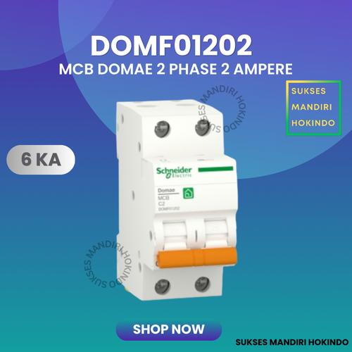 [EZM.1110917] MCB 2 Phase 2 Ampere 2p 2a 2pole Schneider Domae Baru 6kA ORI SNI 100%