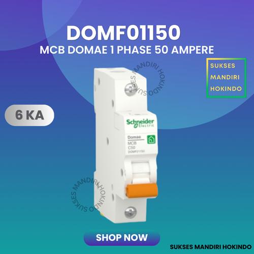 [EZM.1110919] MCB 1 Phase 50 Ampere 1p 50a 1pole Schneider Domae Baru 6kA ORI SNI
