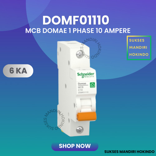 [EZM.1110924] MCB 1 Phase 10 Ampere 1p 10a 1pole Schneider Domae Baru 6kA ORI SNI