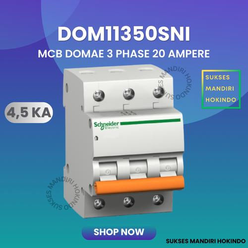 [EZM.1110943] MCB Schneider Domae 3P 20A Original SNI/ 3 Phase 20 Ampere