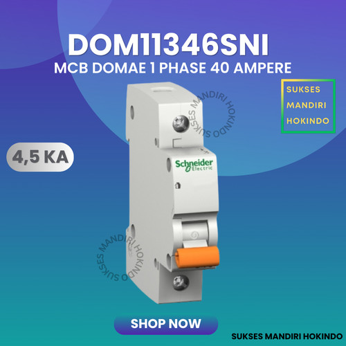 [EZM.1110959] MCB 1p 40a 1 Phase 40 Ampere Original SNI Schneider DOMAE 1Pas 40Amper